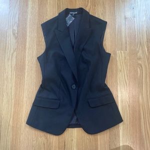Express black suit vest